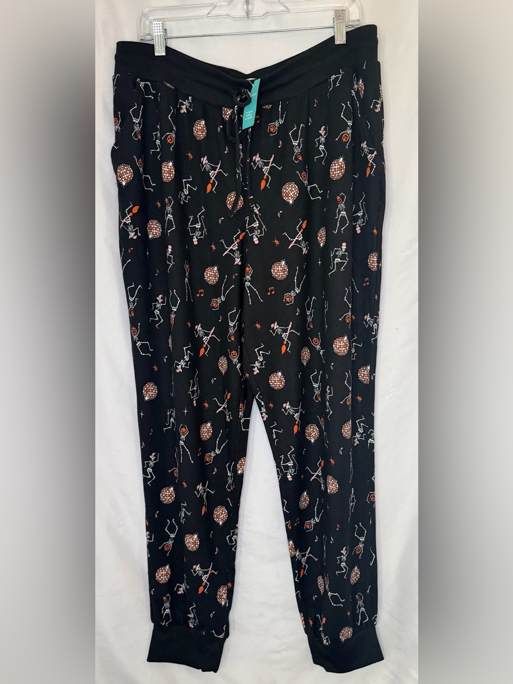Maurices Black Skeleton & Disco Ball Print Pajama Pants XL